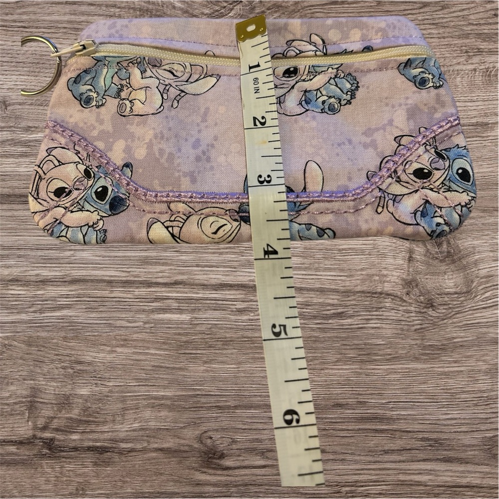 Stitch Patterned Purple Coin Purse - Picture 7 of 7
